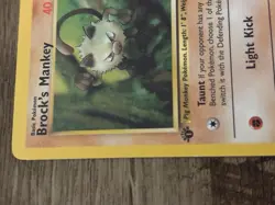Pokemon TCG Brock's Mankey Gym Heroes 1st Edition Common 67/132 40 HP English - Image 3