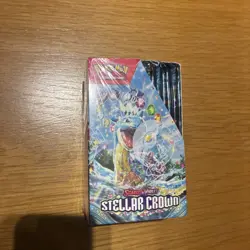 1x Pokemon TCG Stellar Crown Half Booster Box (18 Packs) New slight tear on top - Image 4
