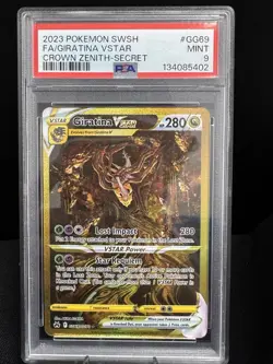Pokemon Giratina VSTAR Secret Rare Full Art Holo GG69/GG70 Crown Zenith PSA 9 - Image 1