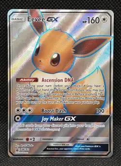 2020 Pokemon Sun & Moon Promo Eevee GX #SM242 Black Star Full Art - Image 1