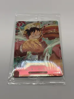 ONE PIECE Card Game x MOS BURGER Original Illustration Luffy Promo Card P080 - Image 1