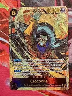 One Piece The Azure Sea’s Seven Crocodile OP14-120 Alternate Alt Art SEC NM - Image 1