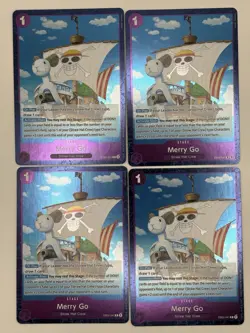 One Piece TCG Going Merry EB02-041 R Anime 25th Collection ENGLISH PLAYSET X4 - Image 1