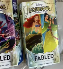 Disney Lorcana Fabled Starter Decks (Set of 2) plus promo card and Pin - Image 2