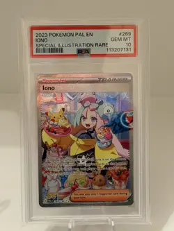 Pokemon TCG Paldea Evolved Trainer Card Iono, Mint Holo, 269/193, PSA 10 - Image 1