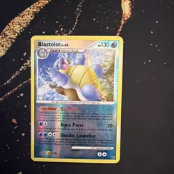 Pokemon TCG Blastoise Reverse Holo Card LV. 60 2/127 Platinum - Image 1