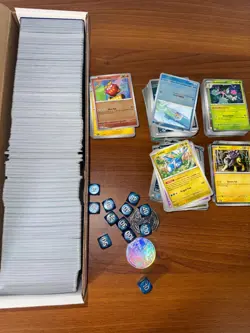 Large 1000+ Pokemon TCG Card Lot With Coins & Two Deck Boxes - Image 3