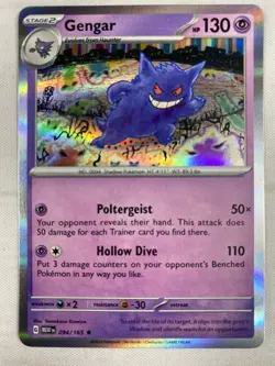Gengar 094/165 Sv: Scarlet & Violet 151 Holo Rare English Pokemon Card NM - Image 1