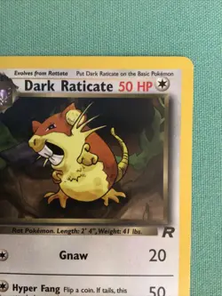 Dark Raticate 51/82 1st Edition Pokemon Card Team Rocket- New - Image 2