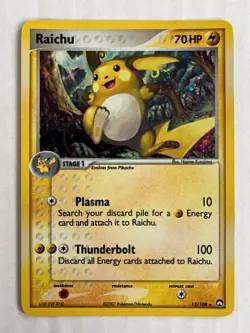 Raichu Holo Rare #12 Power Keepers Pokemon Card 2007 NM - Image 1