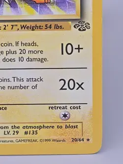 Jolteon 20/64 Jungle Pokemon Card Rare - Non Holo - Image 4