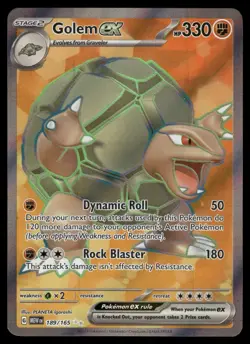 Golem EX 189/165 - S&V 151 - Ultra Rare Full Art - Pokemon TCG Card NM/M - Image 1