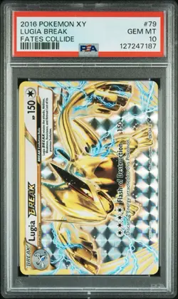 Pokemon Lugia Break Holo Rare TCG Card 79/124 XY Fates Collide PSA 10 - Image 1