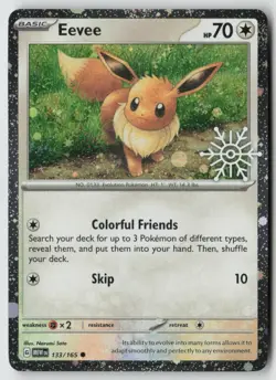 Eevee (Holiday Calendar) 133/165 - Misc Cards & Products Holo - PTCG - LP - Image 1