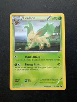 M/NM Pokemon Leafeon Regular Card 6/108 Dark Explorers - Image 1