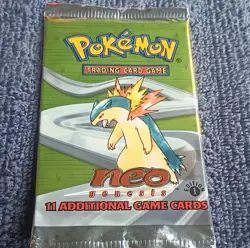 Pokemon Neo Genesis 1st Edition Booster Pack Typhlosion 11 Cards - Image 2