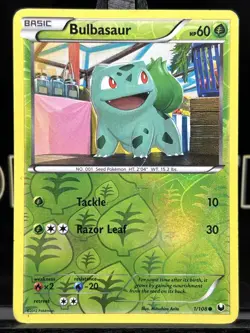 Bulbasaur 1/108 BW Black White Dark Explorers Reverse Holo Pokemon Card - Image 3