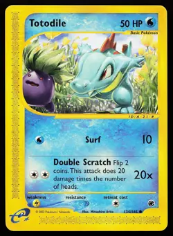 Totodile 134/165 Common Expedition Pokemon Card - Image 1