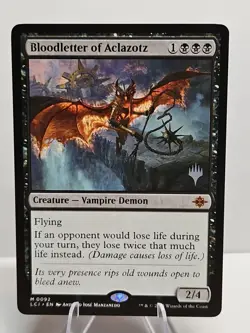 1x Bloodletter of Aclazotz - Promo Pack: Lost Caverns of Ixalan Mythic MTG NM - Image 1