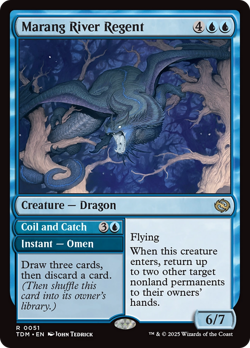 x1 Marang River Regent // Coil and Catch TDM MTG 51 RARE M/NM 1x - Image 1