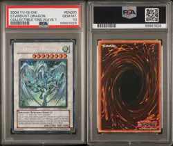 Yu-Gi-Oh! 2008 Stardust Dragon CT05-EN001 Limited Secret Rare PSA 10 GEM MINT - Image 3