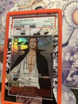 PSA 10 Shanks OP01-120 SEC Comic Parallel Manga Alt Art ONE PIECE Card Giappo... - Image 4