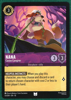 Nana - Canine Caregiver - Whispers in the Well #53 - Disney Lorcana TCG Card - Image 1