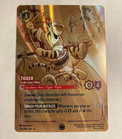 Disney Lorcana Tigger In the Crow's Nest Enchanted 215/204 EN-6 Card Azurite Sea - Image 1