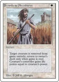 Magic The Gathering Unlimited Single Card Uncommon Swords to Plowshares - Image 1