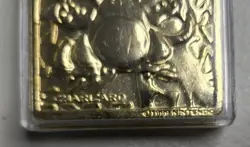 23K Gold Plated CHARIZARD Trading Card 1999 Burger King Pokemon Ball - Image 2