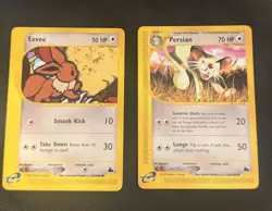 Pokemon WOTC Skyridge non holo 2 Card Lot Eevee Persian - Image 1