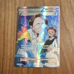 Pokemon Fossil Researcher 110/111 XY Furious Fists Full Art Ultra Rare Holo Card - Image 1