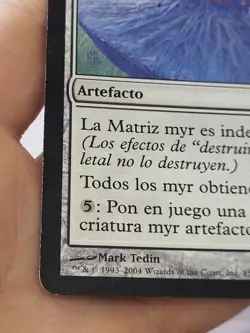 Myr Matrix Spanish Version. Matrix Myr. [Darksteel] Mtg Magic Free Tracking! - Image 3