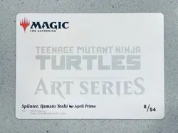 MTG Art Series Teenage Mutant Ninja Turtles Splinter Hamato Yoshi Gold Stamp - Image 3