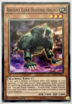 RATE-EN013 Ancient Gear Hunting Hound - Common 1st Edition Near Mint YuGiOh - Image 1