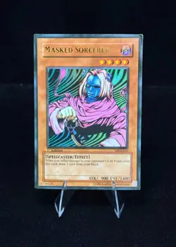 Yugioh! Masked Sorcerer - 1st Edition MRD-019 Ultra Rare Holo - Metal Raiders LP - Image 4