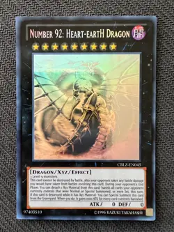 Yugioh Number 92: Heart-eartH Dragon Unlimited Edition Ghost CBLZ-EN045 VLP/NM - Image 1