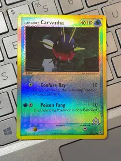 Pokemon Carvanha - 47/95 - common - Reverse Holo near mint condition card - Image 1