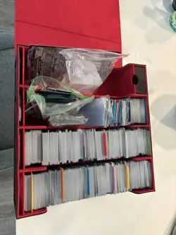 Pokemon TCG Mixed Card Lot with Pikachu Card & Storage Box - Image 2