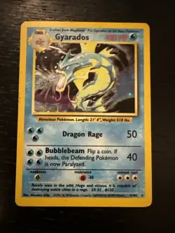Gyarados Base Set Holo Card 6/102 WOTC 1999-2000 Rare Pokemon TCG HP - Image 1