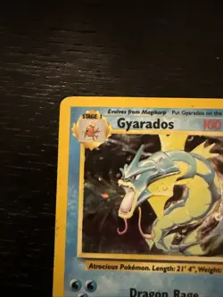 Gyarados Base Set Holo Card 6/102 WOTC 1999-2000 Rare Pokemon TCG HP - Image 2