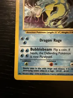 Gyarados Base Set Holo Card 6/102 WOTC 1999-2000 Rare Pokemon TCG HP - Image 3