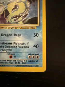 Gyarados Base Set Holo Card 6/102 WOTC 1999-2000 Rare Pokemon TCG HP - Image 4