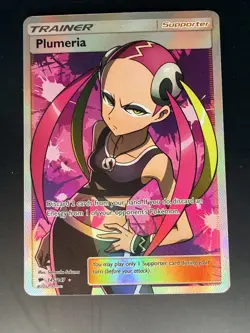 Pokemon Card Plumeria 145/147 Burning Shadows Full Art Trainer - Image 1