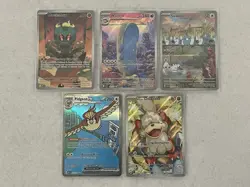 Lot Of 5 Full Art Pokemon Cards - Marshadow, Swablu, Wailord, Pidgeot, Growlithe - Image 1