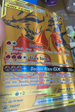 Reshiram & Charizard GX JUMBO Promo SM247 Oversized Pokemon Card - Image 3