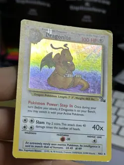 #2 Dragonite 4/62 Fossil 1999 Holo Rare WOTC Pokemon Card TCG - Image 5