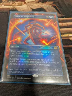 MTG: Force of Negation Borderless FOIL Double Masters 2022 NM - Image 1