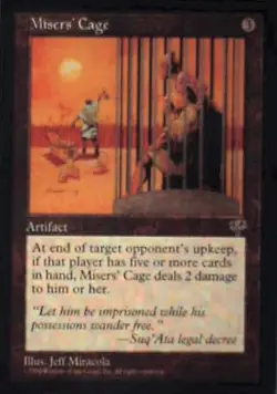 Misers' Cage - Mirage: #311, Magic: The Gathering Nm R109 - Image 1