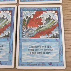 4x Blue Elemental Blast X4 MTG Revised Edition Magic The Gathering LP Playset - Image 3